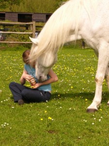 Diabo sharing some Ben and Jerry ice cream!